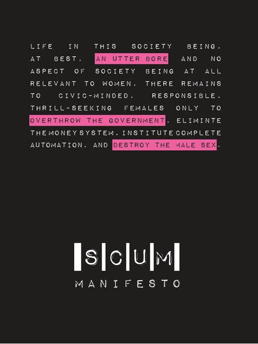 Title details for SCUM Manifesto by Valerie Solanas - Wait list